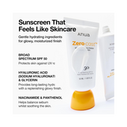 Anua Zero-Cast Moisturizing Sunscreen SPF 50 – Oil-Free, No White Cast Sunblock with Hyaluronic Acid & Niacinamide for Glowy, Hydrated Skin (50ml)