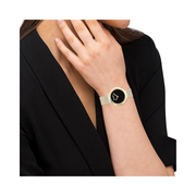 Calvin Klein Women’s Twisted Bezel Quartz Watch – 34mm Minimalistic Stainless-Steel Timepiece