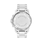 Movado Series 800 Men's Chronograph Watch – 42mm Swiss Quartz, Stainless Steel Bracelet, 20 ATM Water Resistance