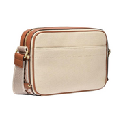 Michael Kors Maeve Large Pocket Crossbody Bag – Canvas with Gold-Tone Hardware
