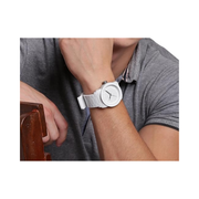 Diesel Double Down Men’s Watch – 52mm Stainless Steel Case with White Silicone Band