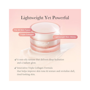 medicube Triple Collagen Cream – Anti-Aging Moisturizer with Hyaluronic Acid, Shea Butter & Premium Elastin | Hydrating, Firming & Wrinkle-Reducing Korean Skincare, 1.69 oz