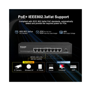 MokerLink 8-Port 2.5G PoE Switch with 10G SFP | 120W PoE | Fanless Unmanaged Metal Switch | IEEE 802.3af/at | High-Speed 2.5GbE Network Switch