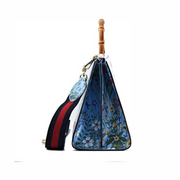 Gucci Flora Azure Shanghai Large Floral Handbag – Bamboo & Leather, Made in Italy