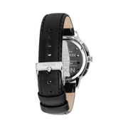 Nixon Kensington Leather Women’s Watch – 37mm Black & Silver Dial, Black Leather Strap