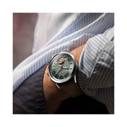 Raymond Weil Freelancer Men’s Automatic Watch 2780-STC-52001 – RW1212 Open Balance Wheel, Green Dial, Green Canvas Strap, 42.5mm
