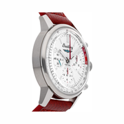 Breitling Top Time B01 Ford Thunderbird Edition – 41mm Stainless Steel Chronograph Watch with Red Calfskin Strap