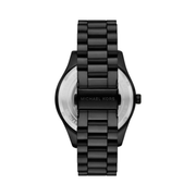 Michael Kors Lexington Automatic Men’s Watch – Black Stainless Steel with Rose Gold Skeleton Dial (MK9244, 45mm)