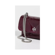 Tory Burch Kira Diamond Quilt Distressed Mini Flap Bag – Elegant Dark Carmine Leather Crossbody