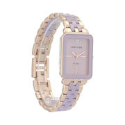 Anne Klein Women’s Genuine Diamond Dial Ceramic Bracelet Watch – Rose Gold/Lavender