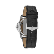Bulova Men’s Precisionist Stainless Steel Quartz Watch with Black Leather Strap