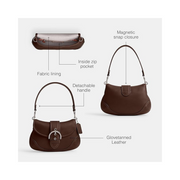 Coach Women’s Soho Bag – Regenerative Glovetanned Leather Flap Crossbody Handbag