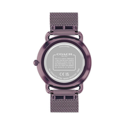 Coach Elliot Women's Purple Mesh Bracelet Watch – Tea Rose Detail, 36mm Quartz Timepiece