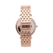 Michael Kors Darci Women’s Stainless Steel Watch – Pavé Crystal Bezel, Rose Gold (39mm)