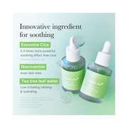 medicube Exosome Cica Tea Tree Ampoule – Soothing Serum for Sensitive Skin with Centella Asiatica & Tea Tree | Redness Relief, Breakout Care, Hydrating Korean Skincare | 30ml