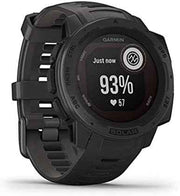 Garmin Instinct® Solar – Rugged Outdoor GPS Smartwatch with Solar Charging, Health & Fitness Tracking, Graphite