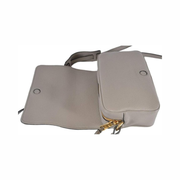 Prada Vitello Phenix Leather Flap Crossbody Bag in Argilla Grey – Model 1BD163