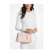 Michael Kors Laila Small Satchel – Signature Coated Twill with Gold-Tone Hardware