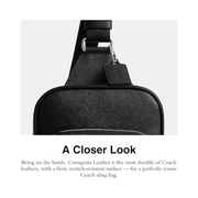 Coach Felix Sling Bag – Black | Crossgrain Leather Compact Luxury Sling