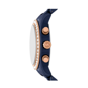 Michael Kors Lexington Chronograph Women’s Watch – Blue Ceramic with Rose Gold Accents (MK4969)
