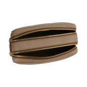 Prada Women's Beige Vitello Phenix Leather Double Zip Crossbody Bag – Luxury Designer Handbag 1BH079