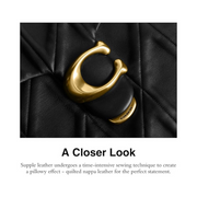 Coach Times Square Tabby 26 Quilted Nappa Leather Shoulder Bag – Black Leather Crossbody & Handbag