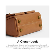 Coach Twin Turnlock Bag 20 – Smooth Cow Leather, Signature Turnlock Pockets, Timeless Heritage Design