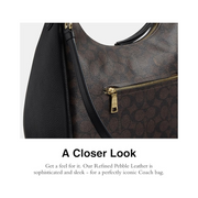 Coach Jules Hobo Bag – IM/Walnut & Black Glovetanned Leather Shoulder Handbag