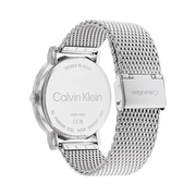 Calvin Klein Slate Men’s Quartz Watch – Black Dial, Stainless Steel Mesh Bracelet, 43mm Minimalist Luxury Timepiece
