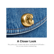 Coach Signature Cassie Crossbody 19 – Coated Canvas & Leather Handbag in Deep Blue