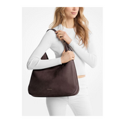 Michael Kors Nolita Large Hobo Shoulder Bag – Gold-tone Hardware / Chocolate