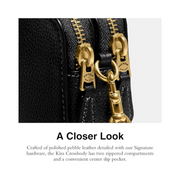 Coach Kira Polished Pebble Leather Crossbody Bag – Versatile Multi-Wear Design, Sleek Compact Organizer