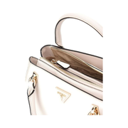 GUESS Noelle Luxury Satchel Handbag – Bone/White, One Size