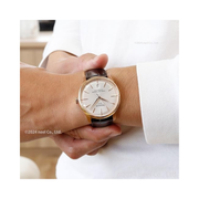 Tissot Chemin des Tourelles Powermatic 80 Men’s Automatic Watch – 39 mm, Rose Gold PVD & Leather Strap