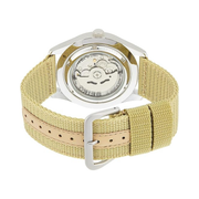 Seiko 5 SNZG07J1 Men’s Automatic Watch – Beige Dial, 42 mm Stainless Steel, 7S36 Movement, 100m Water Resistance