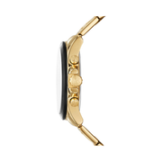 Michael Kors Alek Men's Chronograph Watch – Gold Stainless Steel, 44mm Black Dial | Quartz Movement