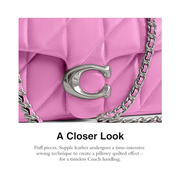 Coach Tabby Shoulder Bag 20 – Fuschia Smooth Leather Quilted Chain Crossbody Handbag