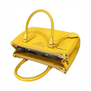 Prada Galleria Small Saffiano Lux Leather Tote Handbag – Sole Yellow Designer Bag 1BA863