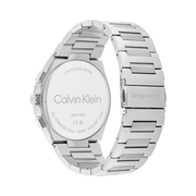 Calvin Klein Distinguish Men’s Multifunction Watch – 44mm Stainless Steel Bracelet, Black Sunray Dial, Modern Quartz Timepiece