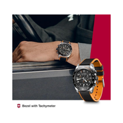 Victorinox Swiss Army Chronograph 42mm Men’s Watch – Black Dial with Black & Orange Rubber Strap