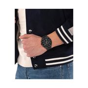 Coach Jackson Men's 45mm Chronograph Watch – Black Ionic-Plated Bracelet with Date Window