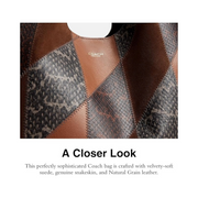 Coach Brooklyn Shoulder Bag 39 – B4/Maple Multi Genuine Leather, Suede & Snakeskin Design
