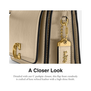 Coach Luxe Refined Calf Leather Bandit Crossbody – Black Elegant Shoulder Bag