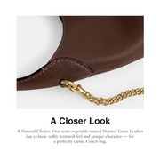 Coach Brooklyn Shoulder Bag 23 – B4/Maple Natural Grain Leather Hobo Crossbody Handbag