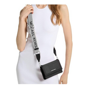 Michael Kors Jet Set Small Phone Crossbody – Nylon with Silver-Tone Hardware