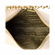 Prada Pre-Loved Convertible Shoulder Bag in Neutral Saffiano Leather – Mini (Model 357215/30)