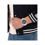 Coach Charter Men's 44.5mm Quartz Chronograph Watch – Blue Dial with Stainless Steel Bracelet