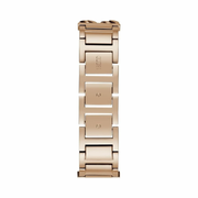 GUESS Gold-Tone Square Analog Watch – 24mm Rose Gold Stainless Steel Bracelet