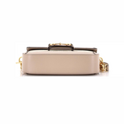 Gucci Pre-Loved Horsebit 1955 GG Coated Canvas & Leather Shoulder Bag – East West, Neutral