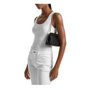 Michael Kors Carmine Medium Clutch – Pebbled Leather with Chain-Link Strap